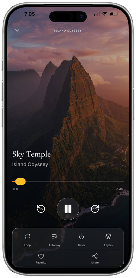 Island Vault app screen
